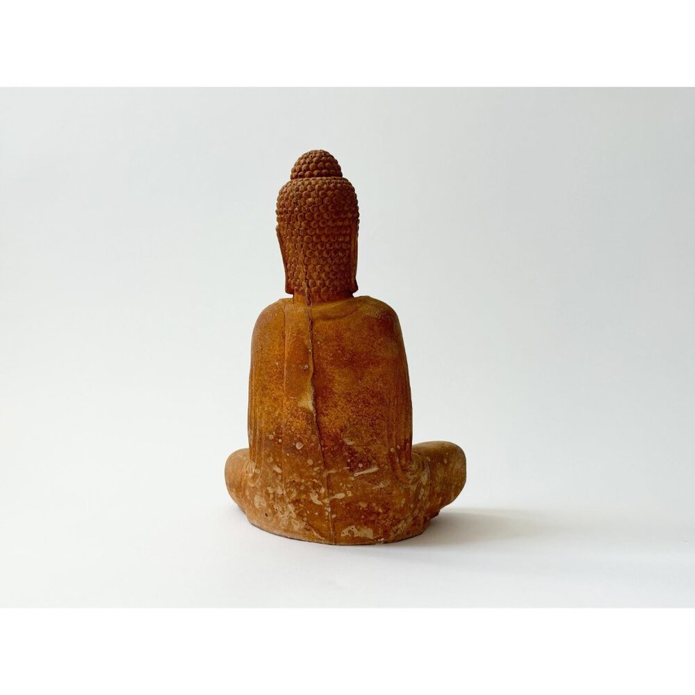 SOLD - Vintage Handmade Stone Sitting Buddha Figure - Picture 5 of 8